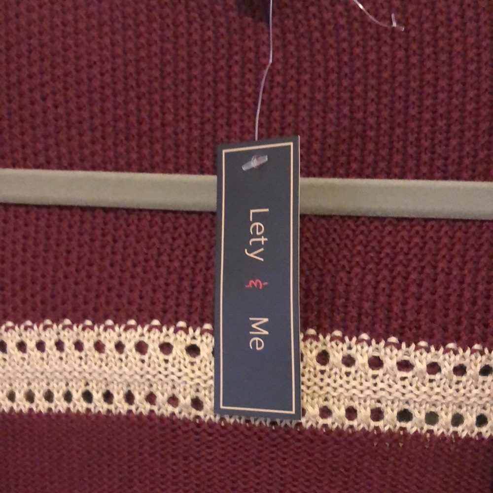Letty & Me Striped Cardigan size Large New - Picture 5 of 11